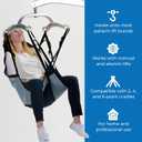 Patient Aid Padded U-Sling with Head Support - Soft Polyester Fabric - Comfy and Safe Lifting for the Elderly, Bariatric, and Non-Weight-Bearing - Large, 450lb. Maximum Carrying Capacity