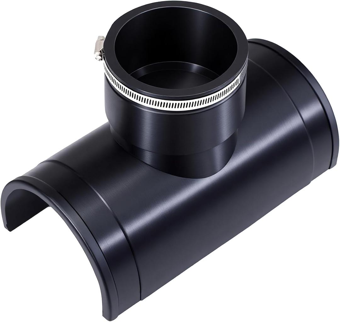 6 Inch Flexible PVC Sewer Tap Saddle with 4 Inch Branch Outlet, Saddle Tee with 304 Stainless Steel Clamp, No-dig Leak-proof Connection for Municipal Main Lines