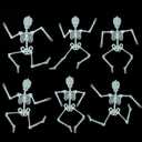 3 Pack Halloween Luminous Skeleton Decorations 5ft Full Body Glow-in-The-Dark Skeleton Rotatable Skeleton Hanging Decors for Halloween Party Haunted House Outdoor Decor (3 Pack 5ft Skeleton)