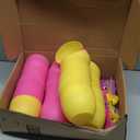 CHENGU 48 Pcs Coconut Cups Set Include 24 Pink and Yellow Coconut Cups 12 Pineapple Straws 12 Flamingo Straws Hawaiian Luau Tiki and Summer Beach Party Decorations for Adults Party Favor