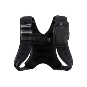 ZELUS Weighted Vest, 10lb Weight Vest with Reflective Stripe for Workout, Strength Training, Running, Fitness, Muscle Building, Weight Loss, Weightlifting (10 lb, Black)