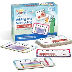 hand2mind Numberblocks Adding and Subtracting Puzzle Set, Addition and Subtraction Games, Number Puzzle, Matching Game, Preschool Math Toys, Toddler Educational Toys, Easter Basket Stuffers for Kids