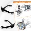 Adjustable Lift Front Upper Control Arms for Chevy Silverado 1500 2014-2018 GMC Sierra Yukon Tahoe 2-4" Suspension Heavy-Duty Ball Joint