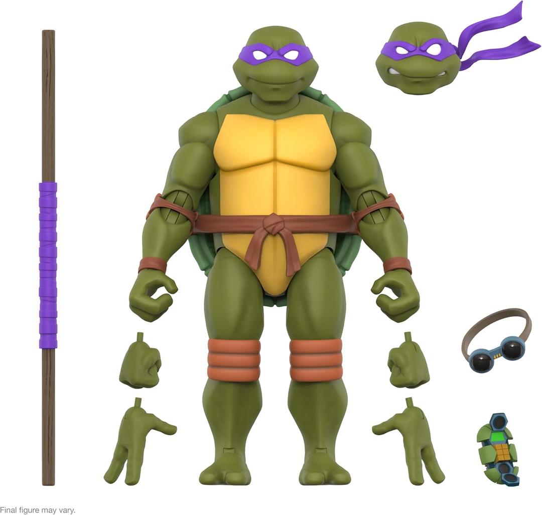 Super7 ULTIMATES! Teenage Mutant Ninja Turtles Donatello - 7" TMNT Action Figure with Accessories Classic Cartoon Collectibles and Retro Toys