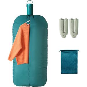 OUEST Portable Mini Clothes Dryer for Apartment, RV,Travel Compact Dryer, Sturdy, Easy to use, for Light Clothing Underwear, Baby Clothes-Green