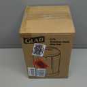 Glad Small Trash Can, 1.2 Gallon | Round Stainless Steel Garbage Bin with Soft Close Lid & Step Foot Pedal | Metal Waste Basket with Removable Inner Bucket, Stainless, 8 x 9.5 x 12 inches