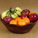 Mother's Day Handmade Large Wooden Bowl Mango Wood Decorative Bowl for Veggies, Fruits Wooden Serving Scalloped Bowl Modern Rustic Home Decorations Home Party Wedding Dcor 12 x 4.5 x 11 Inches