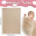 Frienda 4 Pcs Baby Fuzzy Blanket Fluffy Baby Blanket for Boys Girls Soft Warm Infant Newborn Toddler Receiving Nursery Bed Supplies, 32 x 24 Inch(Beige Brown Color)
