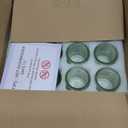 24 Pack Clear Glass Votive Candle Holders, Vintage Candle Holder for Floating Candle, Tealight Candle Holder for Table Centerpieces Home Bridal Shower Birthday Christmas Table Decoration (Green)