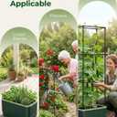 2 PackTomato Planter with Trellis, Self Watering Planter Box with Trellis, Vertical Raised Garden Bed Planter for Climbing Vegetables Indoor Outdoor Patio