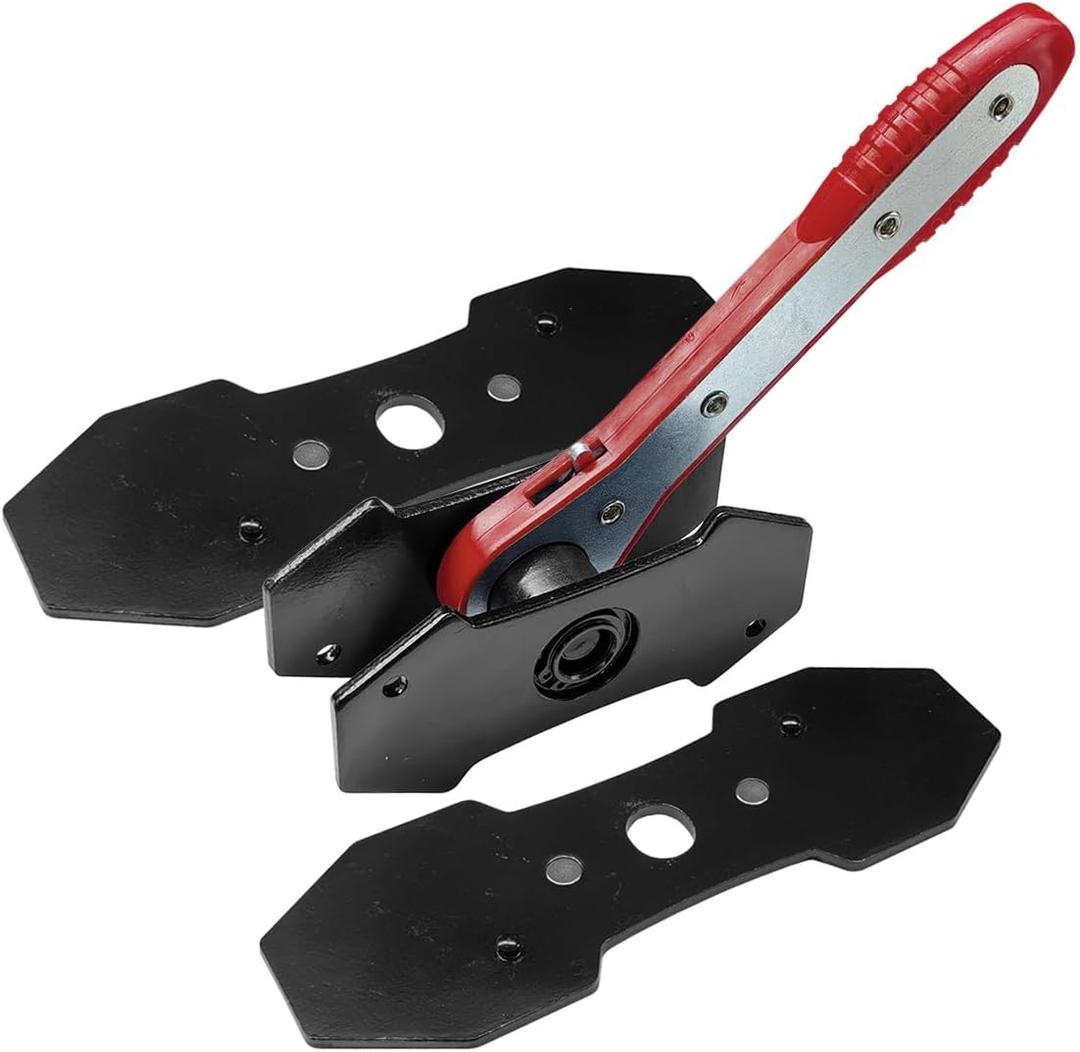 Brake Caliper Press Tool, 360 Degree Auto Swing Car Ratchet Brake Expander Wrench with 2PCS Steel Plates, Car Braking Caliper Hanger Set, Auto Calipers Piston Braking Pad Spreader Tool (1PC)