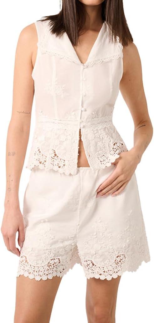 WEWOREWHAT Women's Button Up (White, Size 2)