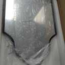 20"x32" Irregular Medicine Cabinet with Mirror, Recessed or Surface Mount Black Arched Medicine Cabinet for Bathroom, Artistic Decorative Mirror with Storage, Full Metal, Easy Installation