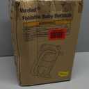 MoreFeel Collapsible Baby Bathtub for Newborn with Thermometer & 1 Hooded Towel & 1 Soft Floating Cushion,Portable Travel Bathtub with Drain Hole, Durable Foldable Baby Tubs for Infants to Toddler (Grey)