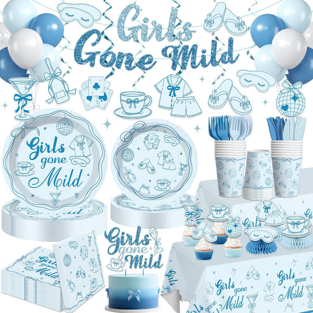 213Pcs Bachelorette Party Decorations Tableware Set, 25 Serves
