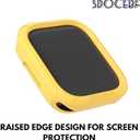 2 x Compatible with Apple Watch Bumper Case 45mm & 44mm Series 9, 8, 7, 6, SE, 5, 4 Soft Flexible TPU Thin Protective Cover for iWatch [NO Front Screen Protector] (Yellow)