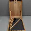 Beechwood Tabletop Easel Set for Painting, 60 Pieces 2-in-1 Art Supplies Specially Tailored for Painting & Sketching, Portable Adjustable Sketchbox Art Easel for Beginners and Art Lovers, Table easel box set with strap