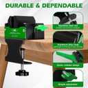 Golf Club Regripping Kit 2.0 No Drill Vise Clamp with 3mm Rubber Protection and Quick Release Fits 6-28mm Shafts for Golf ClubGifts for Golfers Men/Dad/Him (Green)