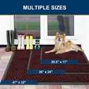 Smiry Front Door Mat Outside Entrance, Low Profile Rubber Doormat, 47x23