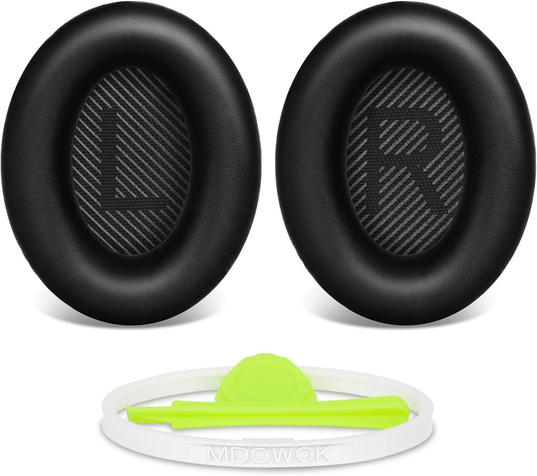 Replacement Earpads Cushions for Bose QuietComfort35&35ii(QC35 II & QC35) Headphones - Professional Positioning Tools Included, Noise-Isolating Memory Foam & Breathable Leather (Black) Replacement Earpads Cushions for Bose QuietComfort35&35ii(QC35 II & QC35) Headphones - Professional Positioning Tools Included, Noise-Isolating Memory Foam & Breathable Leather (Black)
