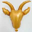 5Pcs Gold Sheep Foil Balloon Set/2 Large Sheep Balloons+ 3 Mini Sheep Head Balloons/Cute Farm Animal Balloons for Baby Shower,New Year, Farm Theme Birthday Party Decorations/Chinese Zodiac Party