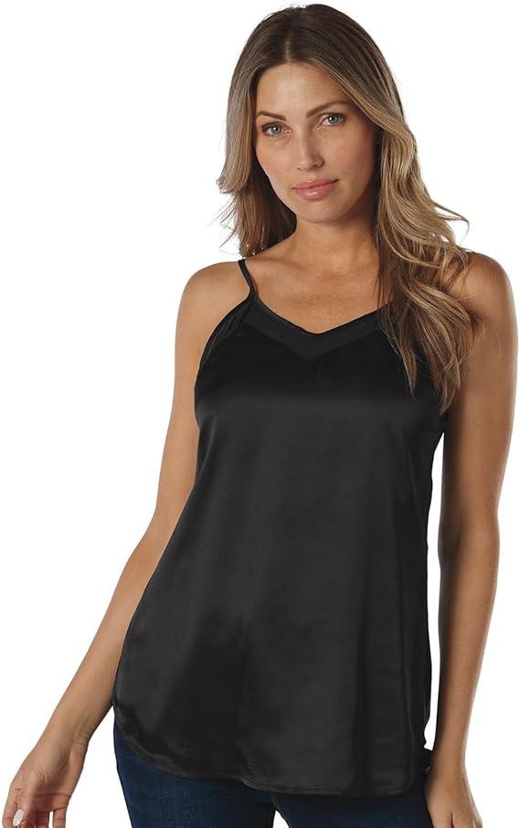 K. Jordan Womens V Neck Satin Cami, Size 2XL