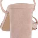 The Drop Women's Avery Square Toe Two Strap High Heeled Sandal (5, Natural)