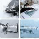 [3-in-1] Extendable Ice Scraper and Snow Brush for Car Windshield, Upgraded 360 Pivoting Brush Head with Comfortable Foam Grip - Detachable Snow Removal Tool for Truck, SUV, and Vehicle Windows (Gray)