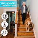 LifeGrip Stair Treads Non-Slip (15PCS), Anti Slip Transparent Stair Treads Tape for Indoor Wooden Step (6"X32"X15P-Treads) (Clear)