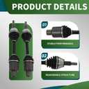 NCV10040 Front CV Axle Shaft Assembly 4WD Compatible with R-am 1500 Classic Tradesman SLT 2019-2020 R-am 1500 2012-2022 Left Right Driver Passenger Side 66-3740