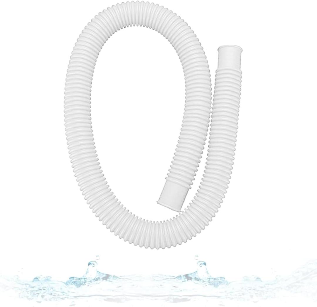 1.5 Above Ground Pool Hose Replacement  Pool Pump Hose, Compatible with Intex, Coleman & Summer Waves Filters (1 PACK White)
