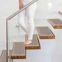 7 Pack Non Slip Stair Treads,8" X 30" Non Slip Carpet Stair Treads with Reusable Adhesive Rubber Backing,Staircase Step Treads Carpet Treads for Wooden Steps Indoor (Beige)