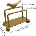 Metal Desktop Card Holder for Desk Decorative Business Card Display Stand for Countertop Bird Design Golden 1 Pack