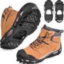 Ice Snow Traction Cleats Crampons Anti-Slip Snow Shoes Cleats Walking on Snow Ice Winter Walking Boots Cleats for Men Women (X-Large (10.5-13men/11.5-14women), 28 Steel Crampons)