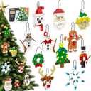 Christmas Ornaments Building Set, 11-in-1 Christmas Tree, Wreath, Nutcracker, Gingerbread, Polar Bear, Snowflake, Reindeer, Santa, Stocking Stuffers Toy Gifts for Boys Girls Kids Ages 6+.