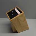 Dice Knife Block, Light Oak Woodgrain