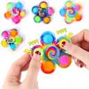 Fidget Spinner Bulk 4 Pack, Pop Fidget Spinners Fidget Toys for Kids, Treasure Box Toys for Classroom Prizes, Goodie Bag Stuffers Party Favors for Kids, Anxiety Stress Relief Toys with ADHD Autism