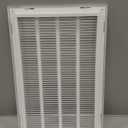 EZ-FLO 16 x 25 Inch (Duct Opening) Return Air Vent Cover for Wall or Ceiling, Solid Steel Return Air Filter Grille, HVAC Vent Cover, White, 61671