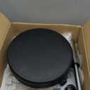 KKTONER PU Leather Round Rolling Stool with Foot Rest Swivel Height Adjustment Spa Drafting Salon Tattoo Work Office Massage Stools Task Chair Small (Black)