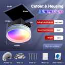 BSEED Bathroom Exhaust Fan with Bluetooth Speaker & Light, 230 CFM 1.5 Sone Bathroom Vet Fan, 7-Color RGB & 3CCT Adjustable Light & Nightlight, Music Sync, Easy Install, Remote Control, Round, White, 9.84" ×9.84"