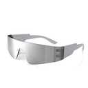 Rimless Futuristic Wrap Around Sunglasses Women Men, Cyberpunk Visor Sunglasses Shades Colorful Fashion Eyeglasses (Sliver Sunglasses)