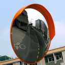 24 Inch Convex Mirror Outdoor, Security Driveway Mirror 24" PC Traffic Mirror Wide Angle with Adjustable Fixing Bracket for Garage, Warehouse, Blind Spot Mirror Indoor Outdoor 60CM