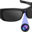 Generic Sunglasses Sport Camera HD 1080P Glasses Action Camera, Portable Wearable, Bluetooth, Loop Recording