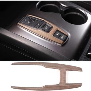Gear Shift Button Frame Trim for Honda Pilot 2016-2022/ Ridgeline 2020-2023/ Passport 2019-2023, ABS Material Car Gear Shifter Button Panel Cover Decoration Accessories (Pear Wood Grain)