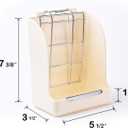 CalPalmy 2-Pack Hay Feeder for Rabbits, Guinea Pigs, and Chinchillas - Minimize Waste and Mess with 5 1/2" x 3 1/2" x 7 3/8" Hanging Alfalfa and Timothy Hay Dispenser