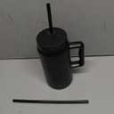 Simple Modern 50 oz Mug Tumbler with Handle and Straw Lid | Reusable Insulated Stainless Steel Large Water Bottle | Gifts for Women Men Him Her | Trek Collection | 50oz | Midnight Black