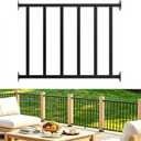 Metty Metal 3Ft W x 36in H Level Deck Railing Kit, Textured Black AAMA2604 Powder Coat, IBC Certified Guard Rail for Deck Porch Balcony Patio Outdoor