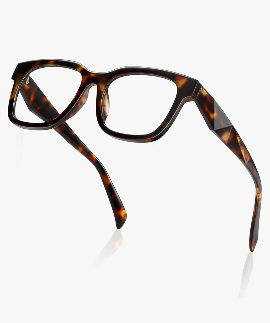 Blue Light Blocking Glasses,Anti Eyestrain & UV Protection,Square Frame Glasses for Women and Men