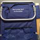 Tommy Bahama 5-Position Classic Lay Flat Folding Backpack Beach Chair, Polyester, Navy