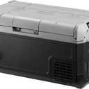 12V Car Refrigerator,32QT Portable Fridge Freezer with Blow Expansion Evaporator,-4~68 12/24V DC & 120-240V AC Freezer Cooler for Truck RV SUV Camping TravelReversible Door, 30l Gy